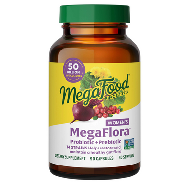 MegaFlora Women's Probiotic + Prebiotic - 14 Strains - 50 Billion live cultures
